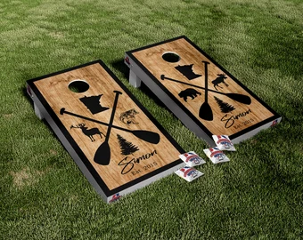 Custom Cornhole Board Decal Wood Skin