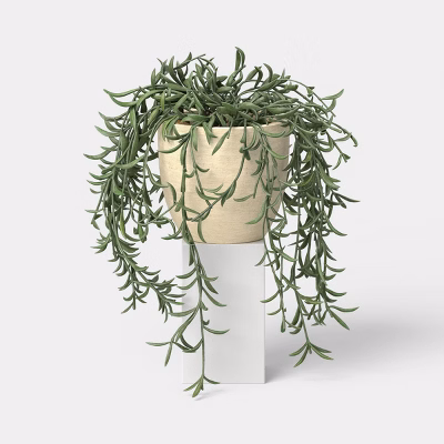 6" Small Artificial Potted Trailing Senecio - Threshold