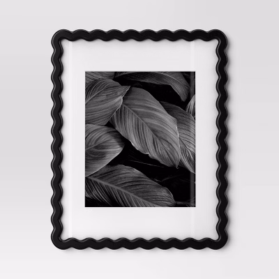 11"x14" Wavy Shape Picture Frame Black - Room Essentials