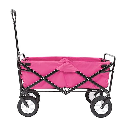 Mac Sports Collapsible Folding Outdoor Utility Wagon, Pink