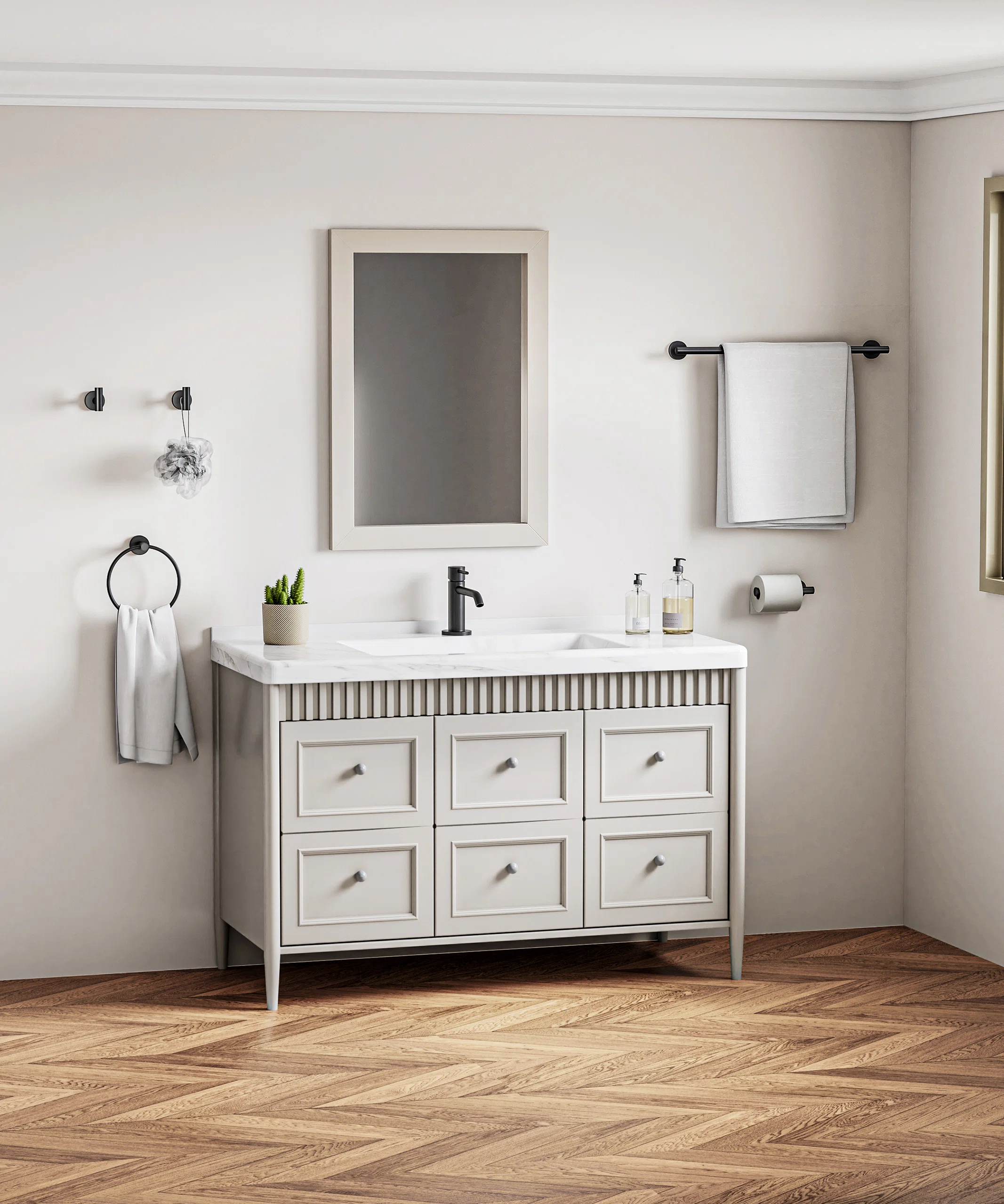 VIBRANTBATH 5-Piece Stainless Steel Bathroom Hardware Set, Sturdy & Easy to Install with Stylish Design