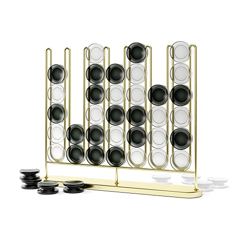 Umbra STAX Four-in-a-Row Game, Brass
