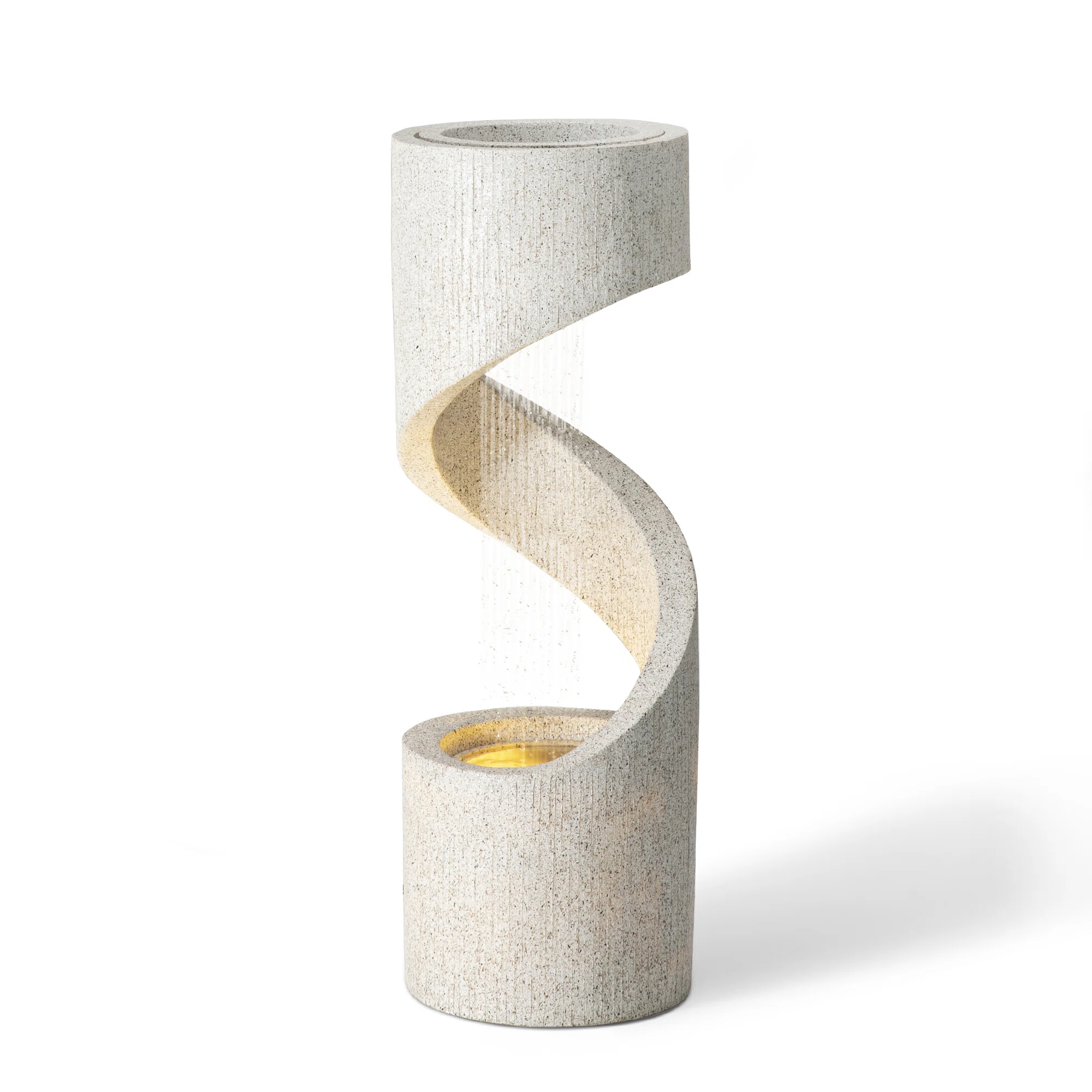 Zia Weather Resistant Abstract Fountain with Light