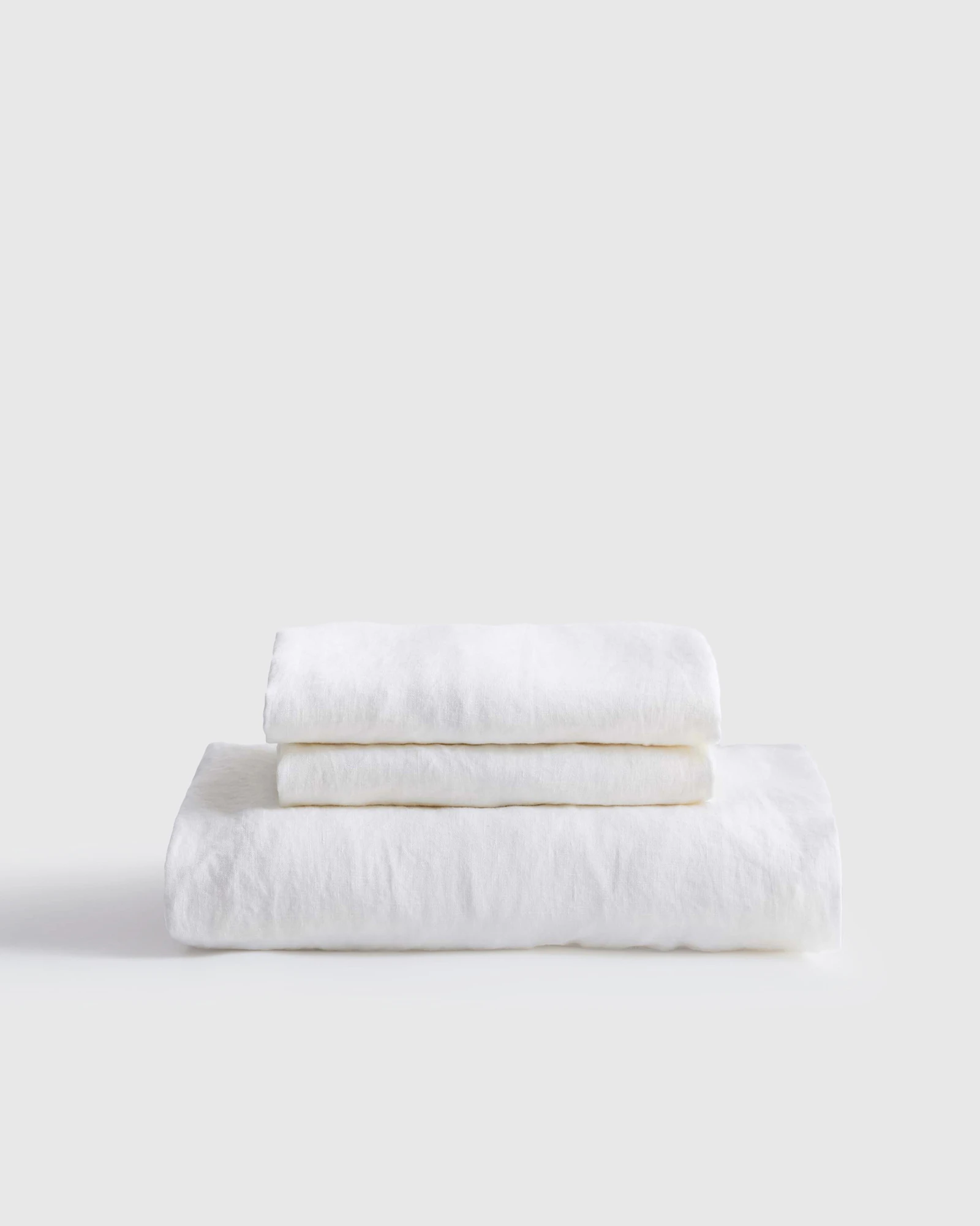 European Linen Fitted Sheet Set In Mist