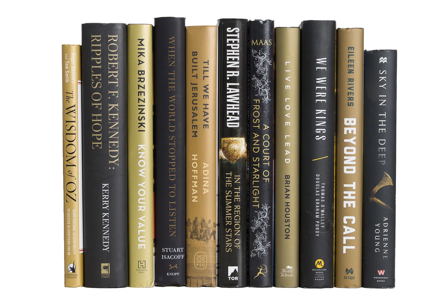 Decorative Books - Gilded Onyx Dust Jacket Book Bundle - 1 Foot of Black Books