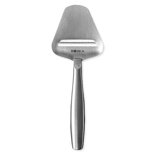 Boska Stainless Steel Cheese Slicer - Copenhagen For All Types of Cheese - Multi-Functional Cheese Slicer - Handheld Slicer - Silver Non-Stick - Dishwasher Safe - For Kitchen Cooking