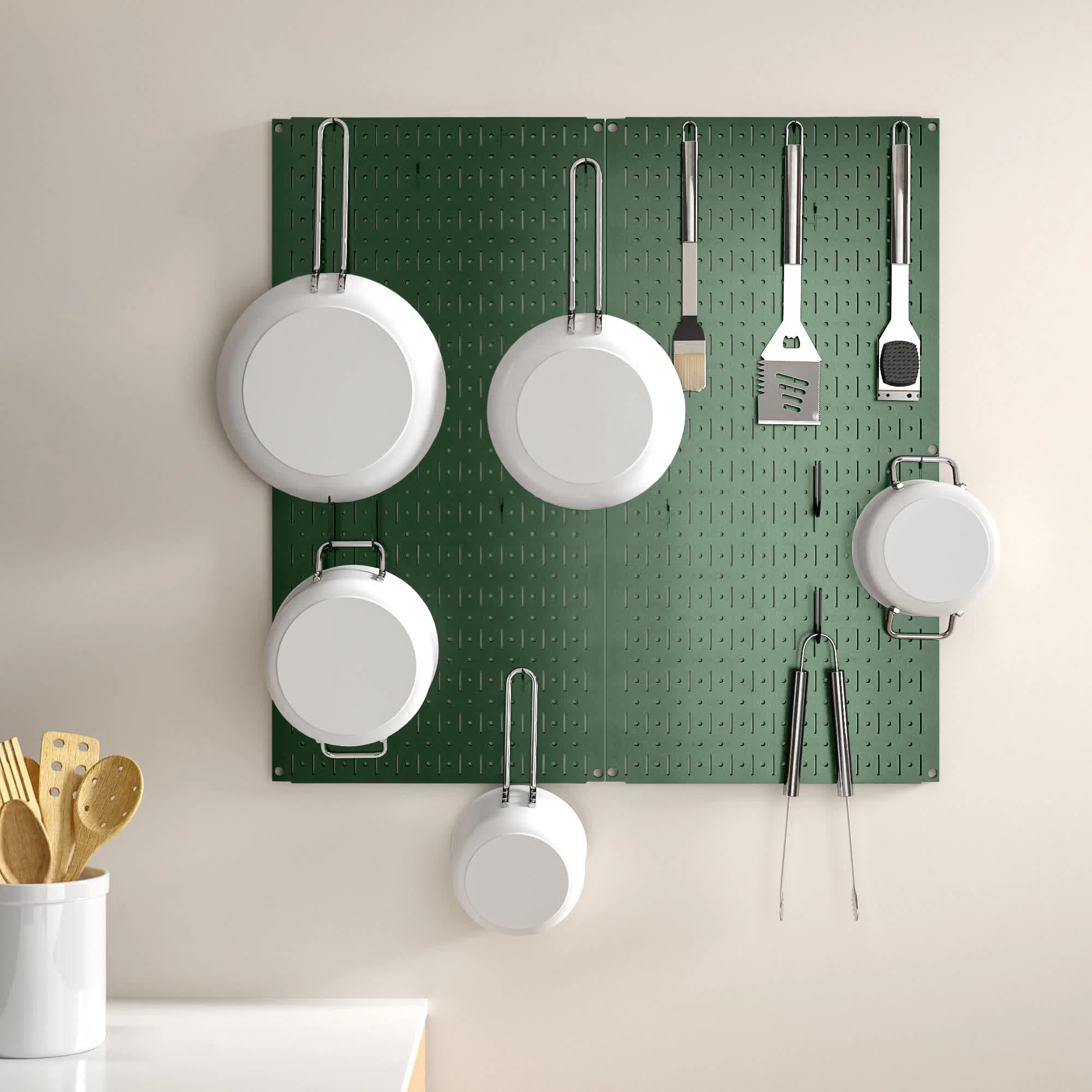 Metal Rectangle Wall Mounted Pot Rack