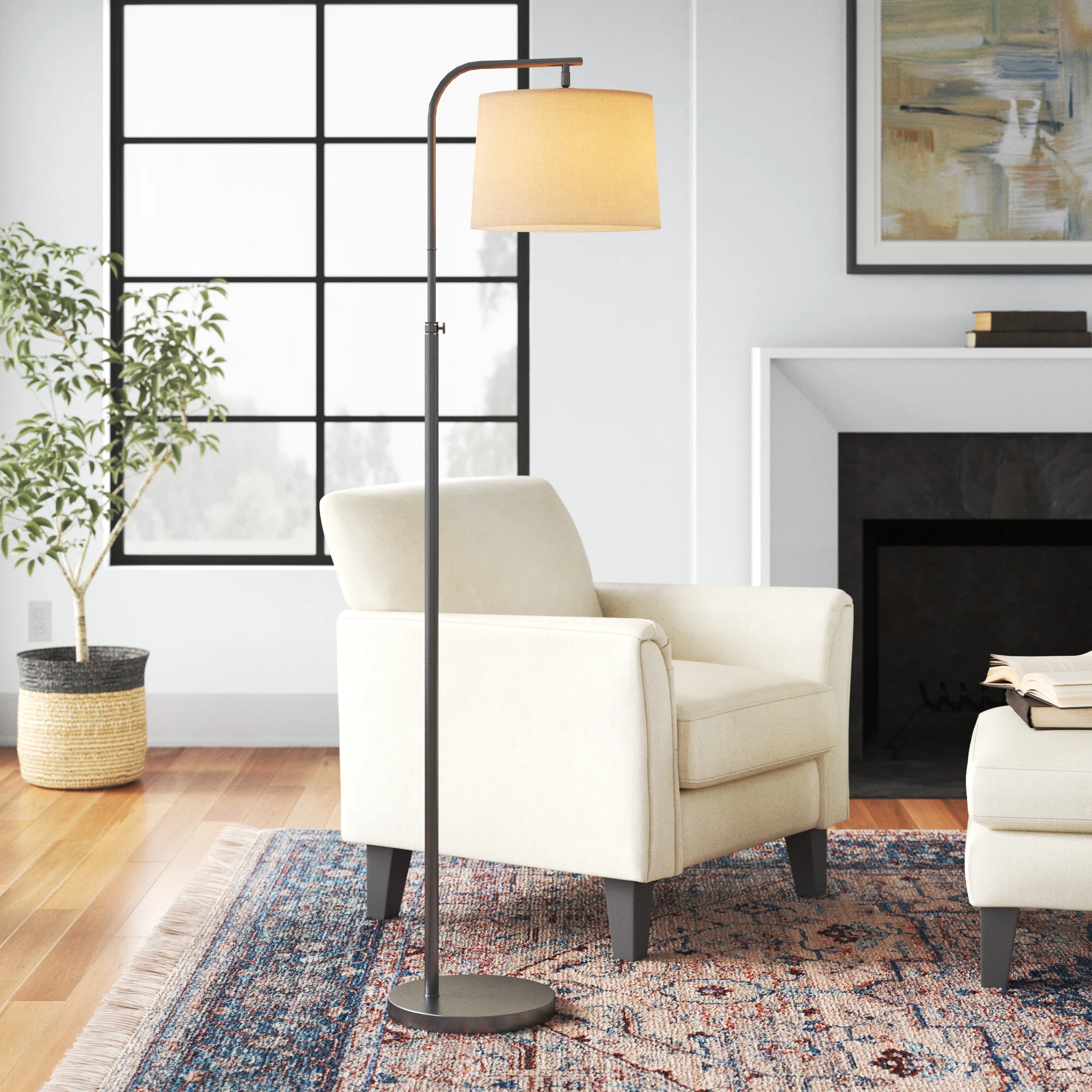 Alecxander 65'' Black Arched Floor Lamp