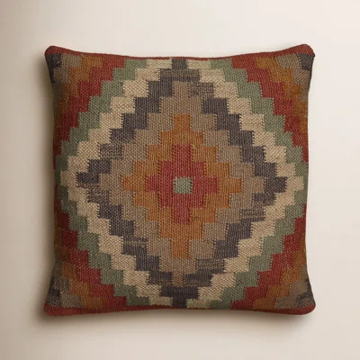 Genuine Leather Studded Basket Weave Western Modern Rustic Decorative Throw Pillow 12x20 Inch