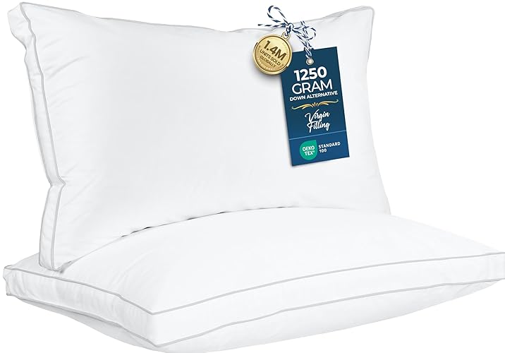 King Pillows (White), Set of 2, Soft & Fluffy