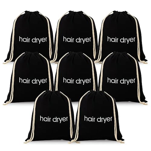 Hair Dryer Bags – 8 Pack (Black)