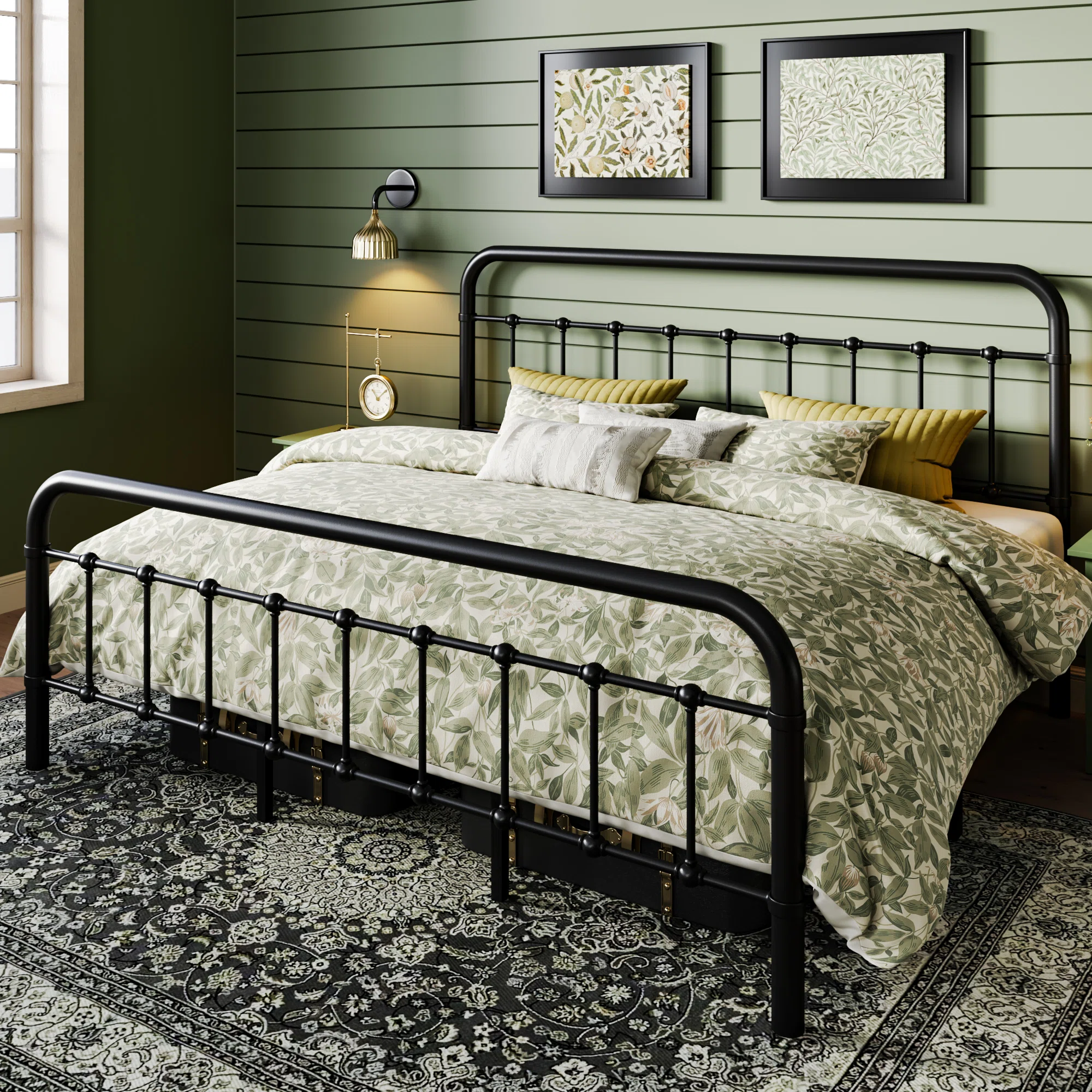 Cleston Metal Slat Bed
