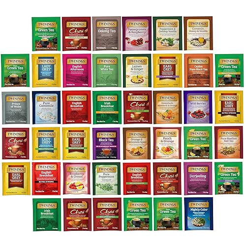 Twinings Tea Bag Sampler Assortment, Variety Pack (88 Count), 44 Unique Flavours for Tea Lovers: Women, Men, Couples, Family, Friends, Coworkers