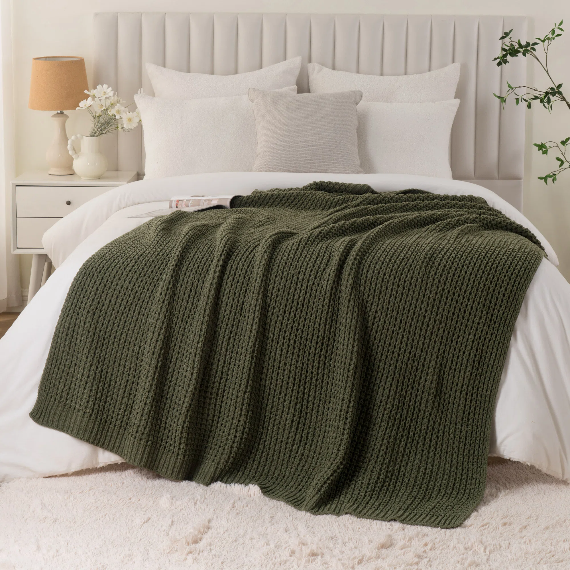 Throw Blanket For Couch,Knitted Throw For Bed, A Diverse Selection Of Colored Blankets, Blanket For Room Decor Housewarming Gifts, 50"X60" And 60"X80"