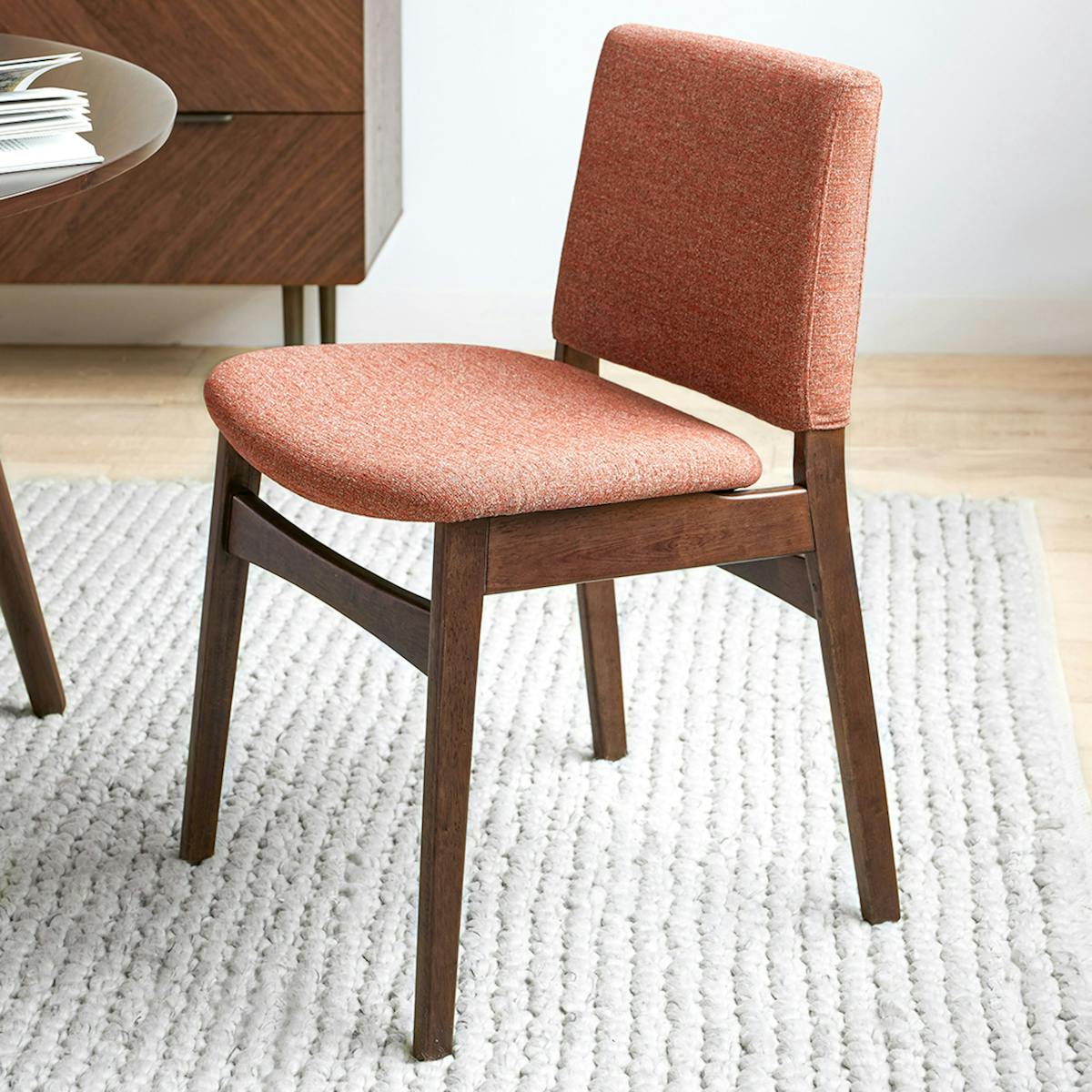 Nosh Dining Chair - Walnut And Rosehip Orange