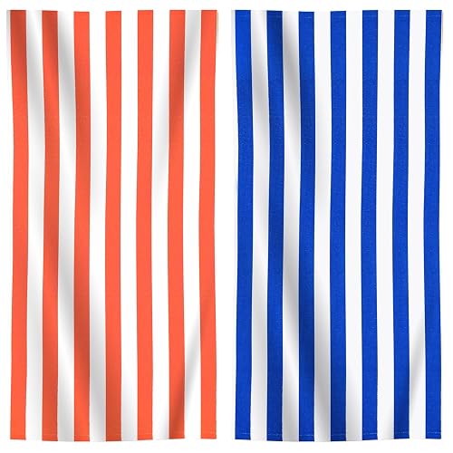 2 Packs Extra Large Beach Towel Bath Towel 72*40 Set Oversized Soft Microfiber Terry Blanket NOT Cotton Mexico Costa Bahamas Punta Absorbent Cana Trip Must Have Water Park Vacation Essentials
