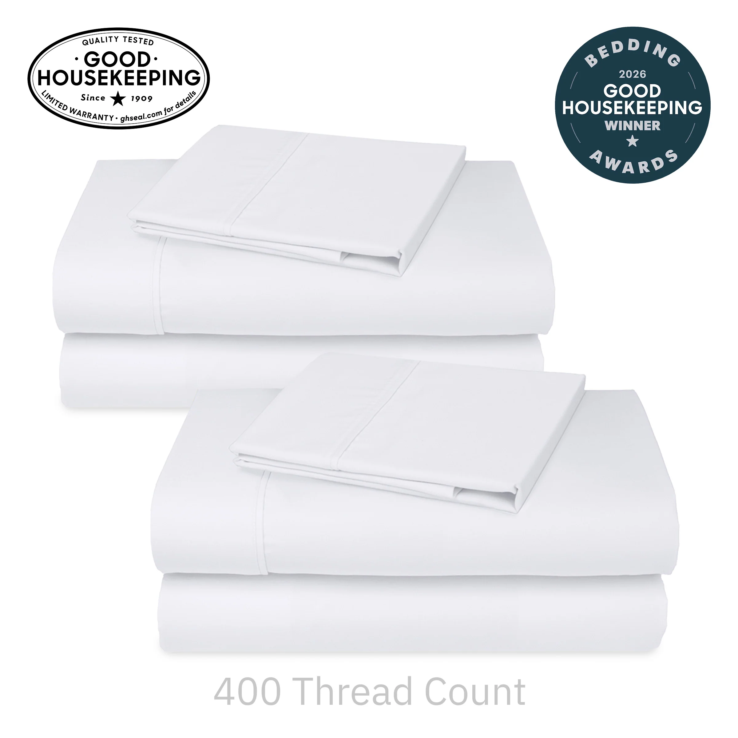 Everyday Ease 400 Cotton Sheet Sets 2-pack
