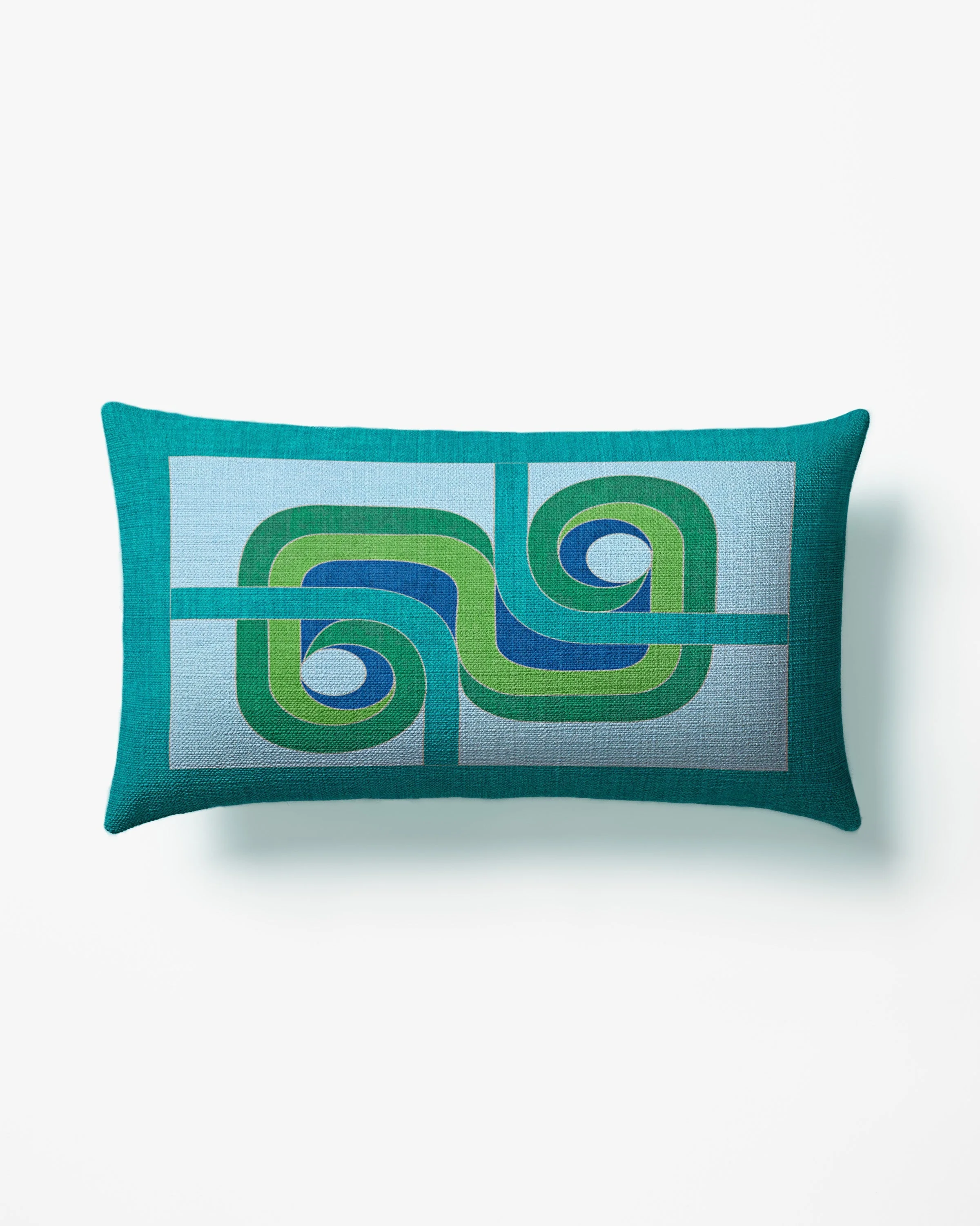 Madrid Turquoise & Green Washable Woven Throw Pillow By Jonathan Adler | Ruggable Us