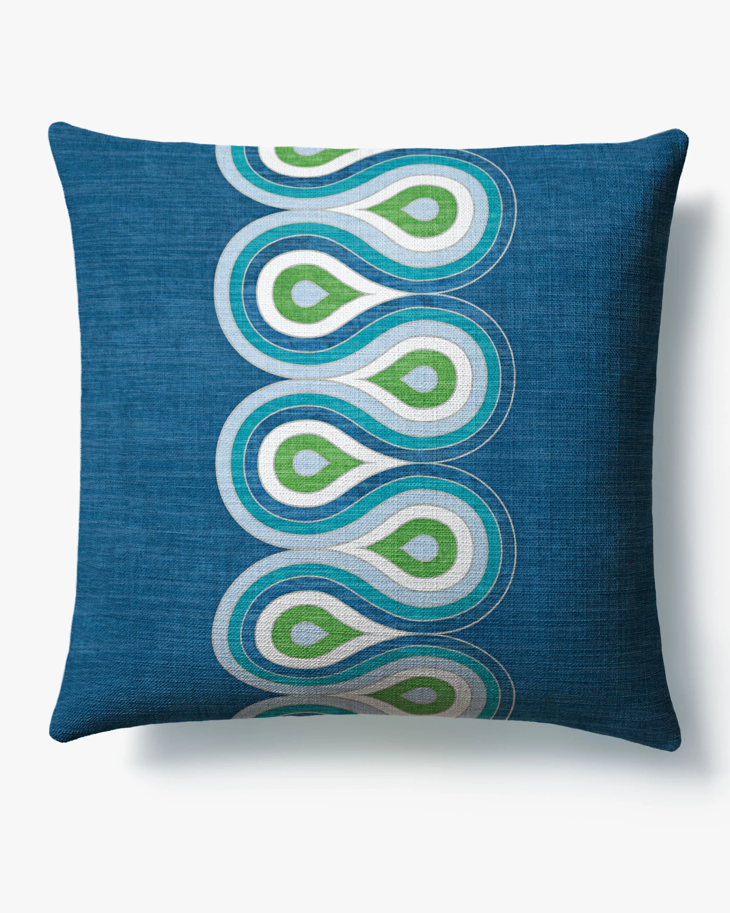 Milano Blue Washable Woven Throw Pillow By Jonathan Adler | Ruggable Us