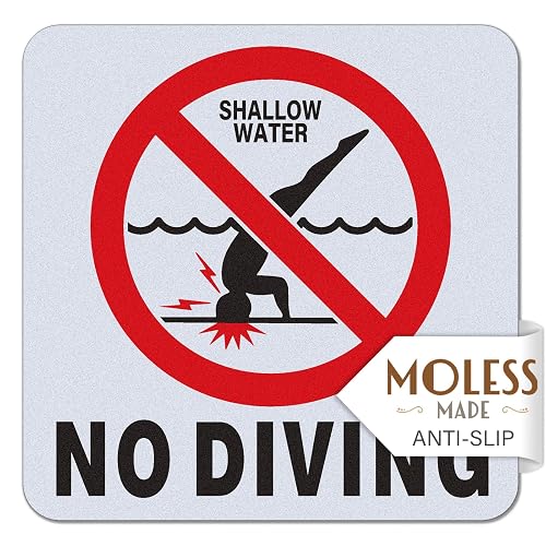 NO DIVING Pool Sign, 6x6″