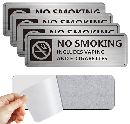 No Smoking Signs (4 Pack) 