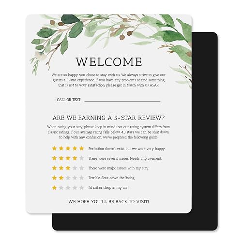 Guest Review Rating Sign