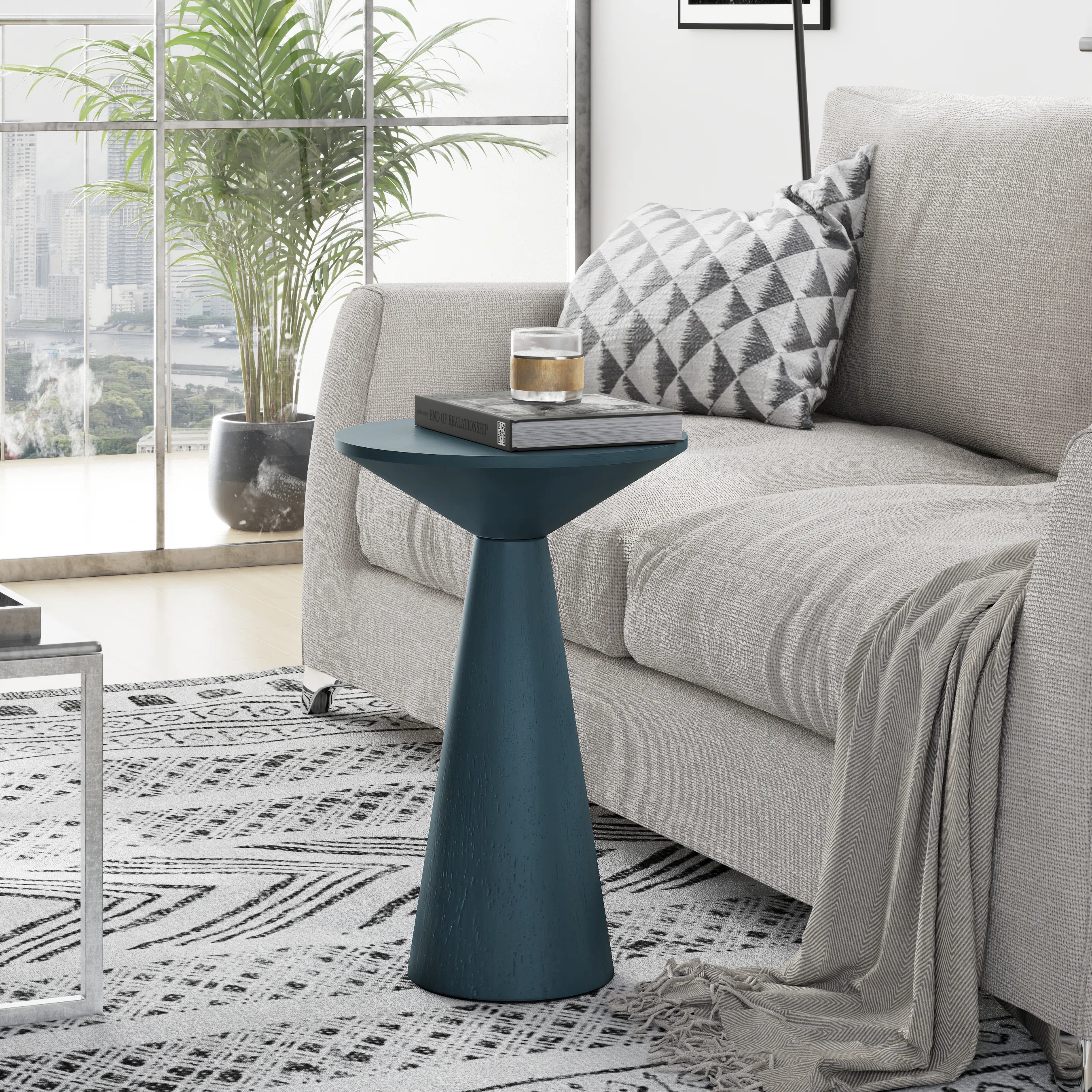 Bozovich Solid Wood Pedestal End Table