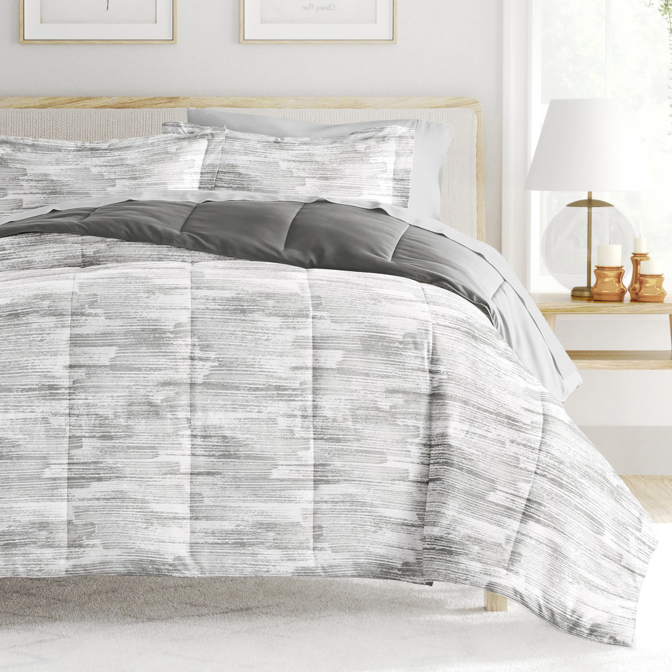 7-Piece Bedding Bundle - Pattern Comforter and Sheet Set