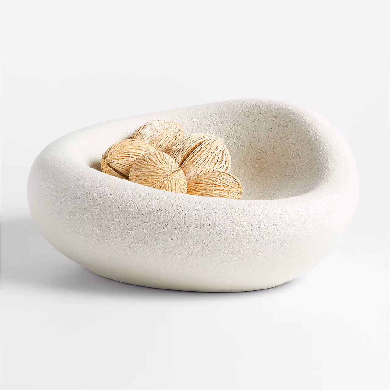 Cirro White Ceramic Centerpiece Bowl 16