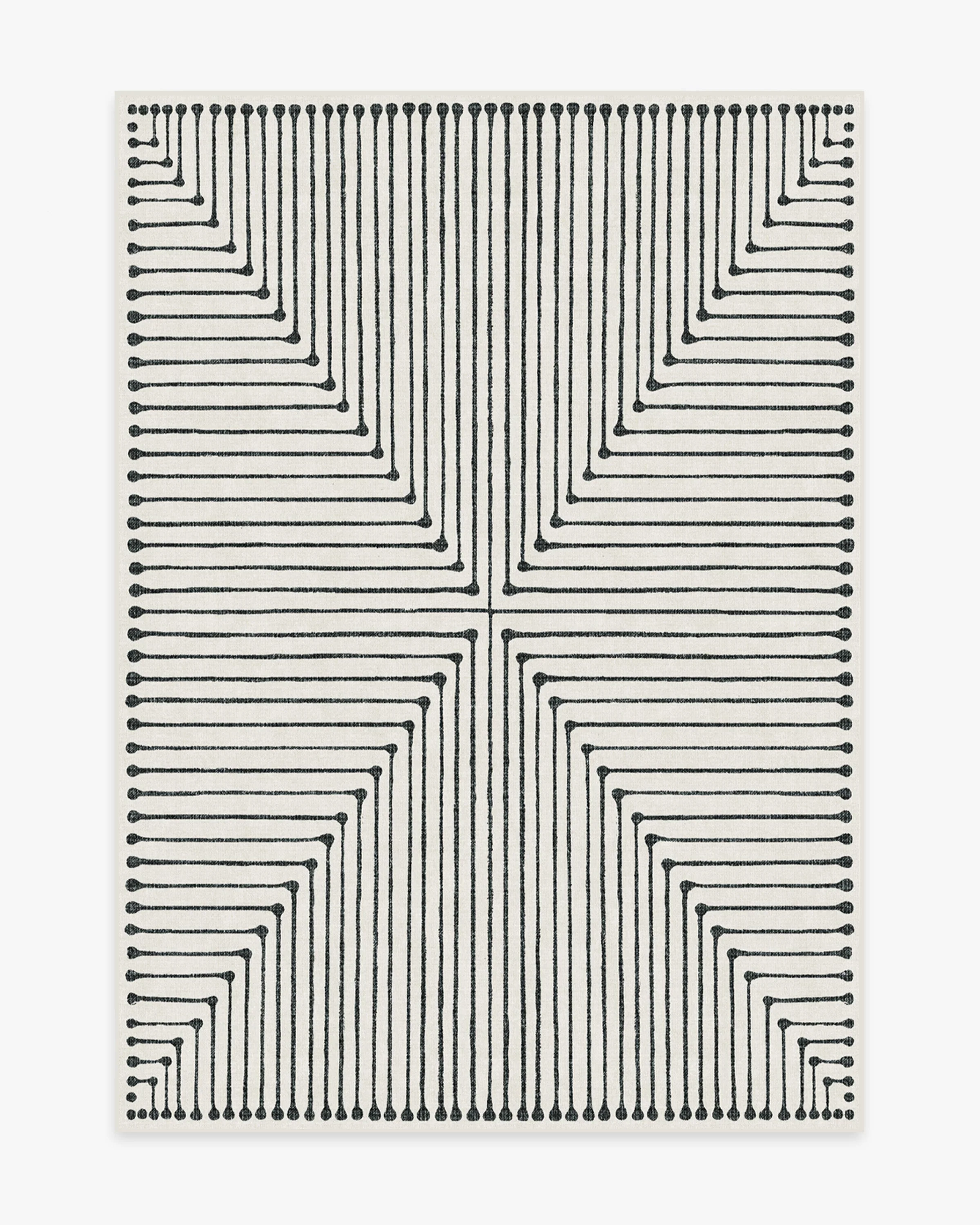 Inkdrop Black & Ivory Rug 