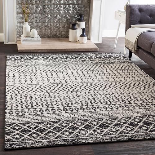 6x9 Chester Boho Moroccan Black Rug