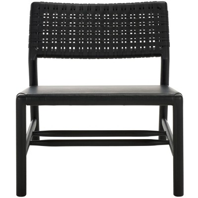 Woven Leather Accent Chair