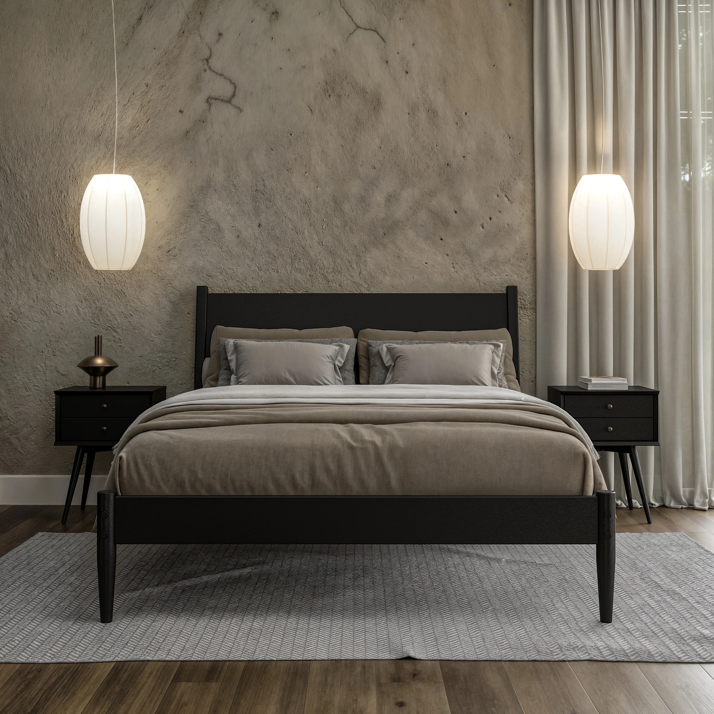 Aldiana Wood Platform Bed