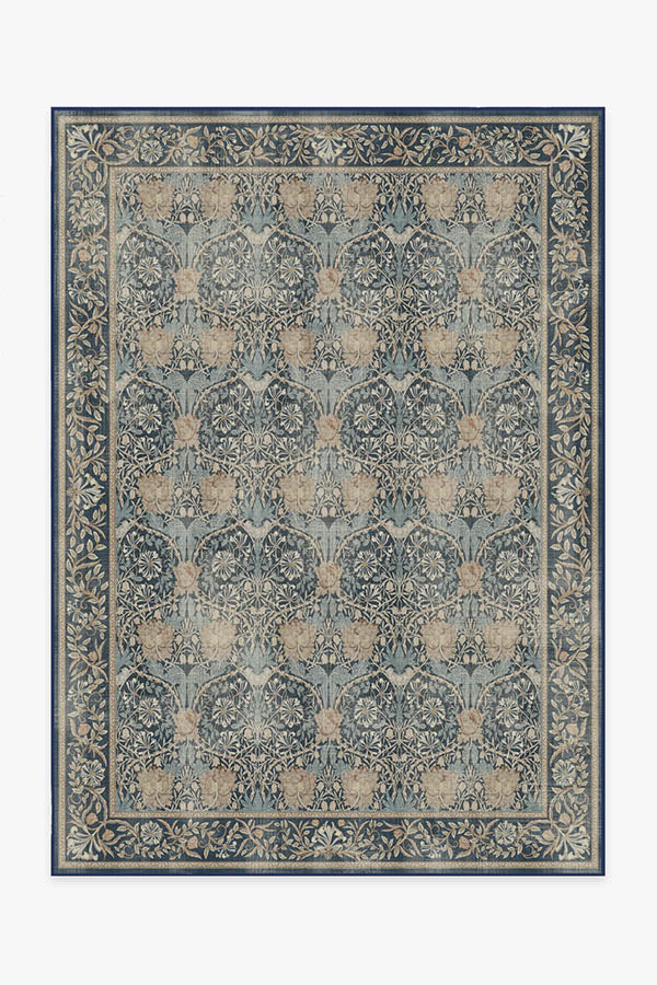 Honeysuckle & Tulip Indigo Rug By Morris & Co. | Ruggable Us