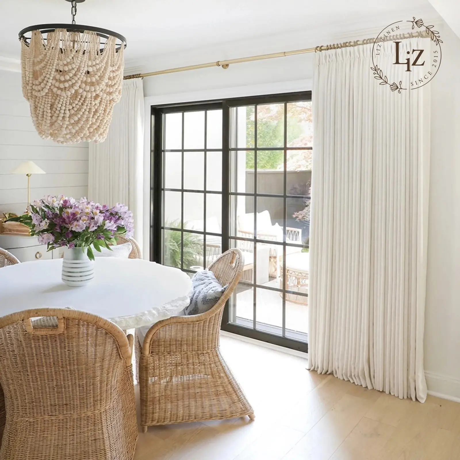 Liz Linen Drape Pleated