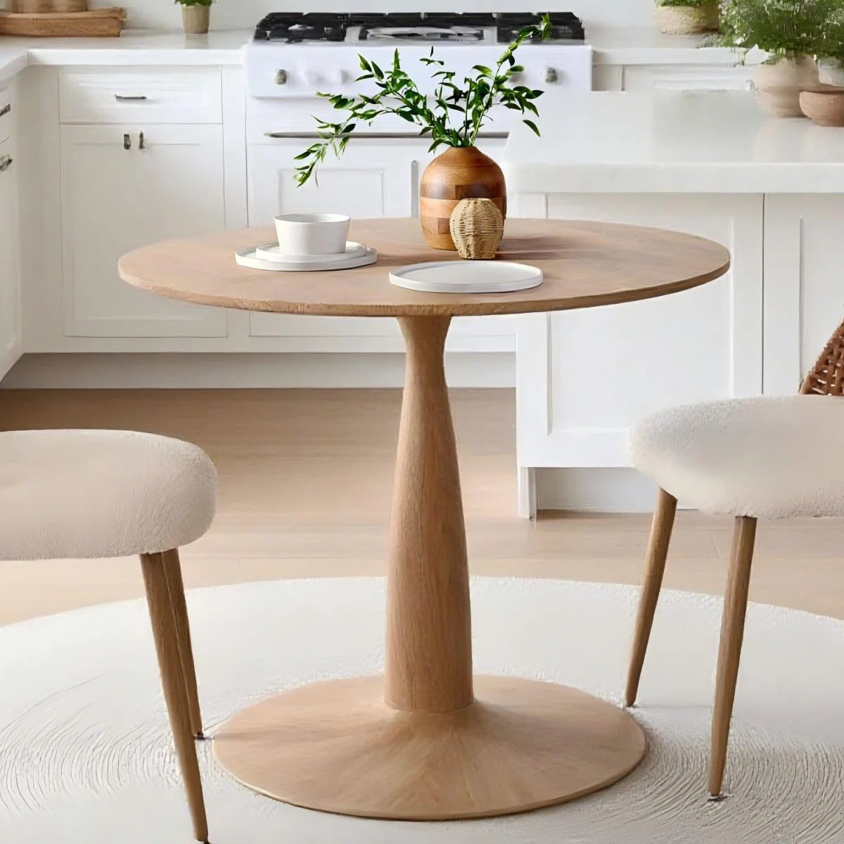 39.5"/34.5" Round Pedestal Dining Table