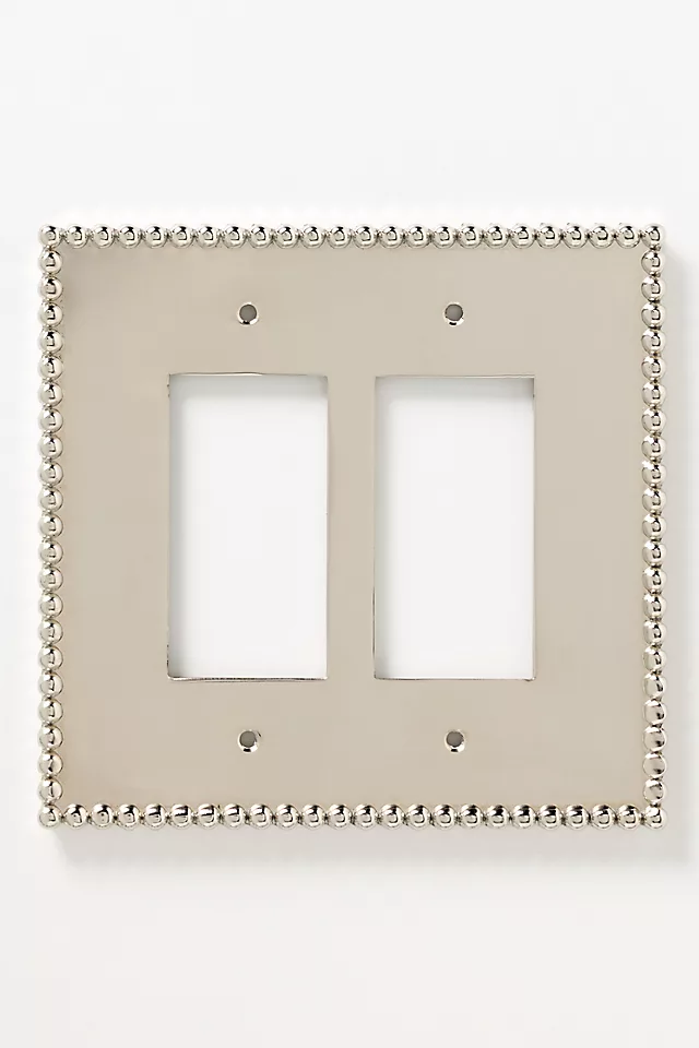 Pippa Bobbin Metal Double Rocker Switch Plate