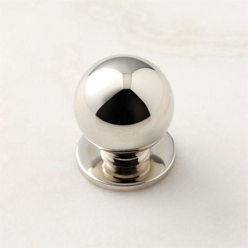 Avery Round Polished Nickel Cabinet Knob 1.25