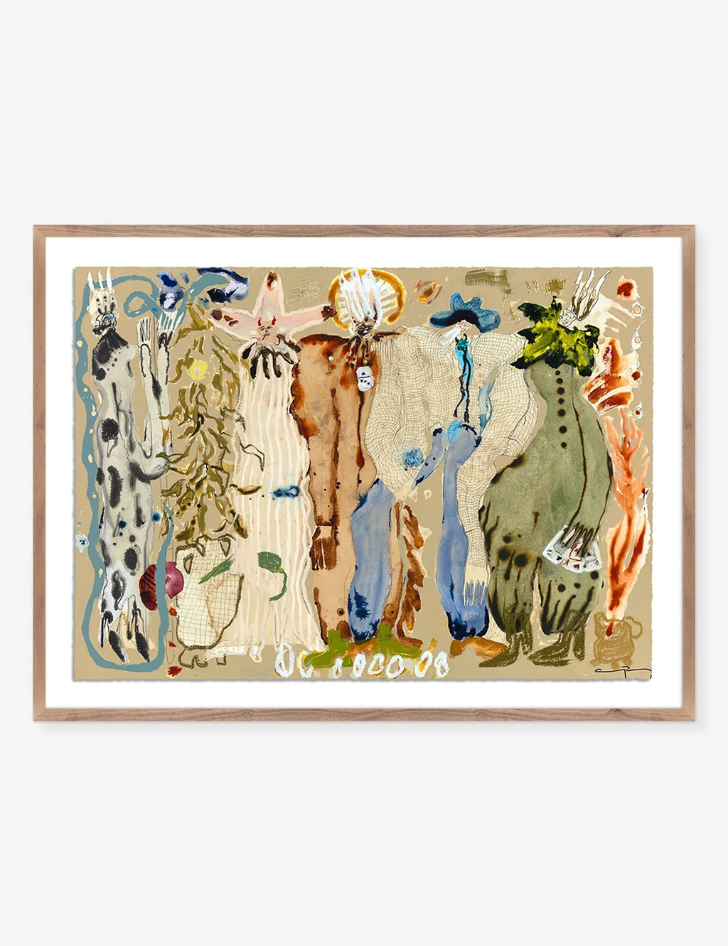 Blue Eyed Snake Woman Wall Art By Caroline Pinney