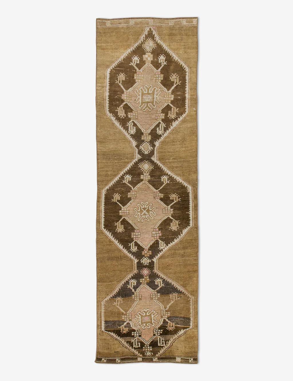Vintage Turkish Hand-knotted Wool Runner Rug No. 240, 2'10" X 10'2