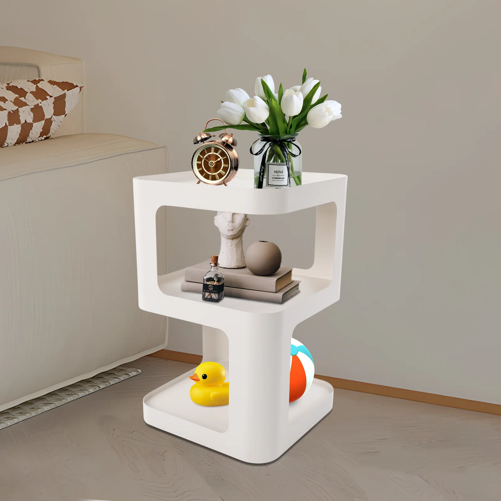 Bertile Steel Top End Table