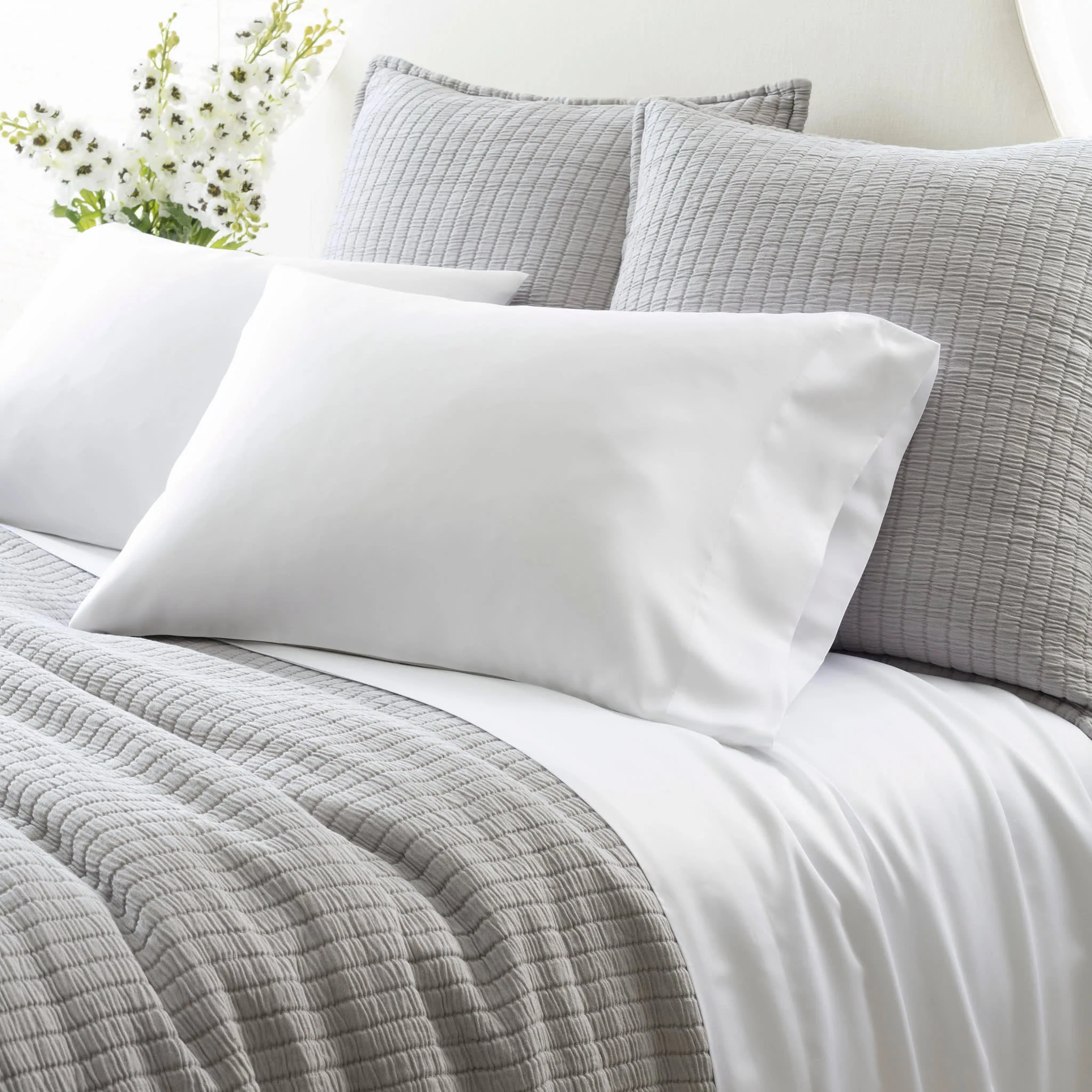 Silken Solid Sheet Set | White
