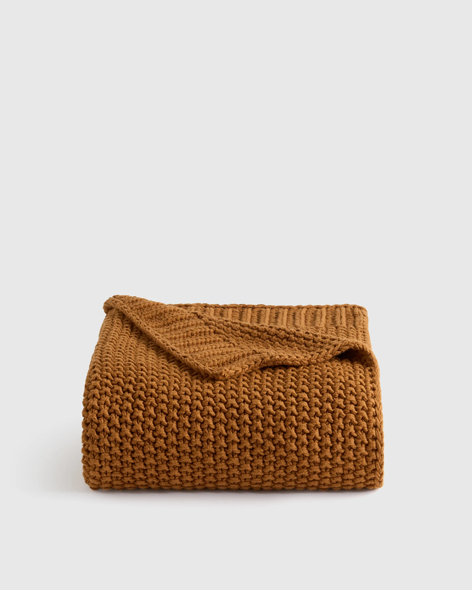 Cotton Fisherman Throw In Amber