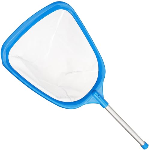 Pool Skimmer Hot Tub Skimmer Spa Net with 12'' Aluminum Pole Ultra Fine Mesh Pool Net Accessories Leaf Skimmer for Small Pools Fine Debris