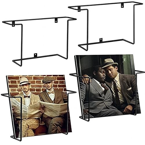 Metal Wire Vinyl Record Shelf Wall Mount, 12 Inch,Black | Floating Wall Mounted Holder for Albums, Bedroom Living Room Display, Space Saving Storage Rack for Collectors