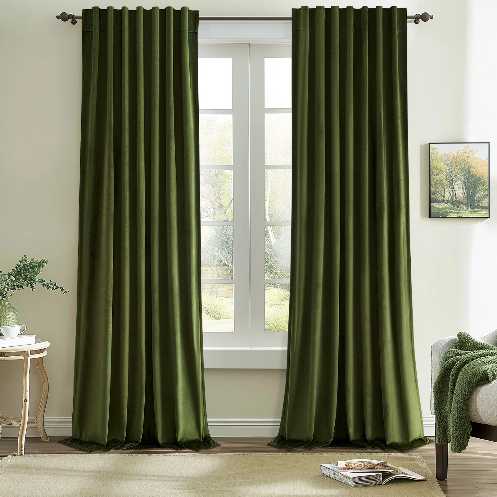 Alicea Velvet 100% Blackout Thermal Curtain Panel 
