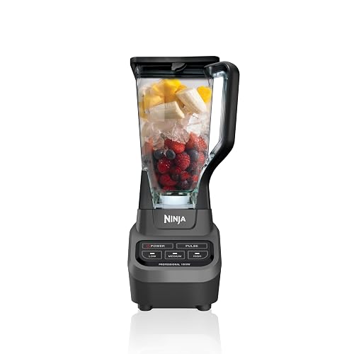 Ninja Professional Blender, 1000W, Total Crushing Tech, 72oz Pitcher, BL610 | 1000W Total Crushing blades crush ice & blend smoothies, sauces. XL 72-oz pitcher for family batches. Dishwasher-safe parts.