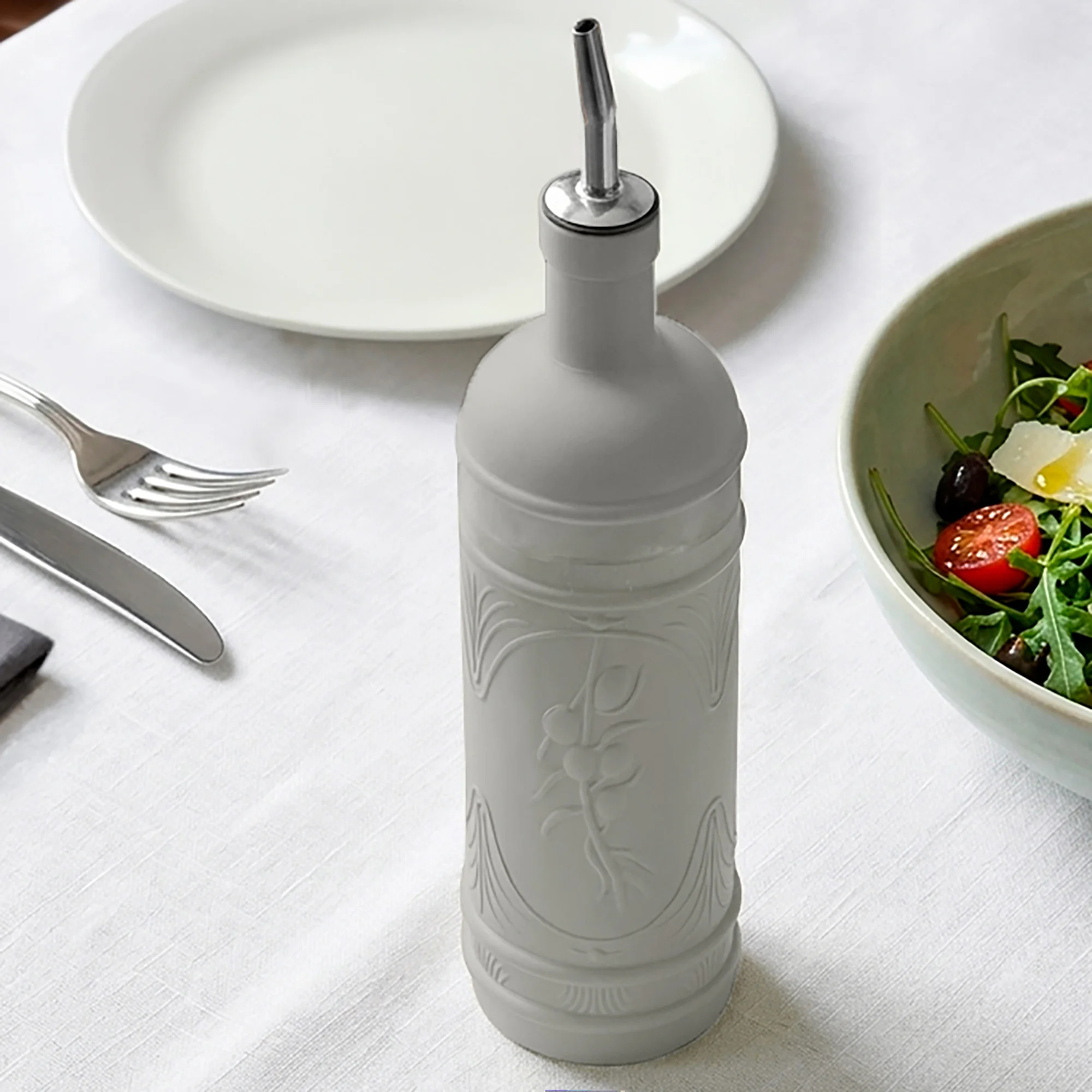 16.1 oz. Olive Branch Recycled Glass Cruet