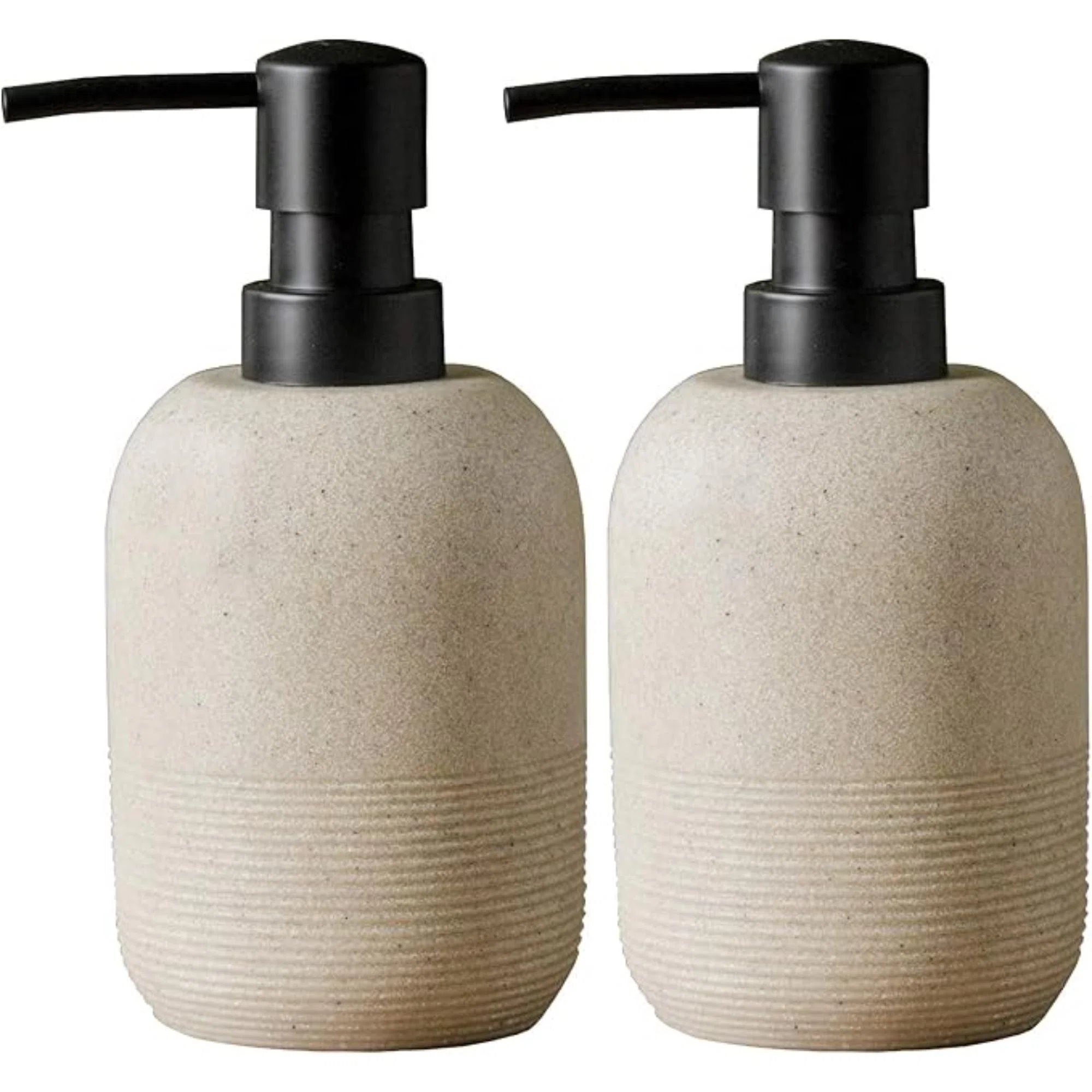 2Pcs/Set Hand Soap Dispenser Sets,Resin Liquid Soap Dispenser For Bathroom Countertop,Dish Wash Soap Dispenser For Kitchen-10.6Oz.
