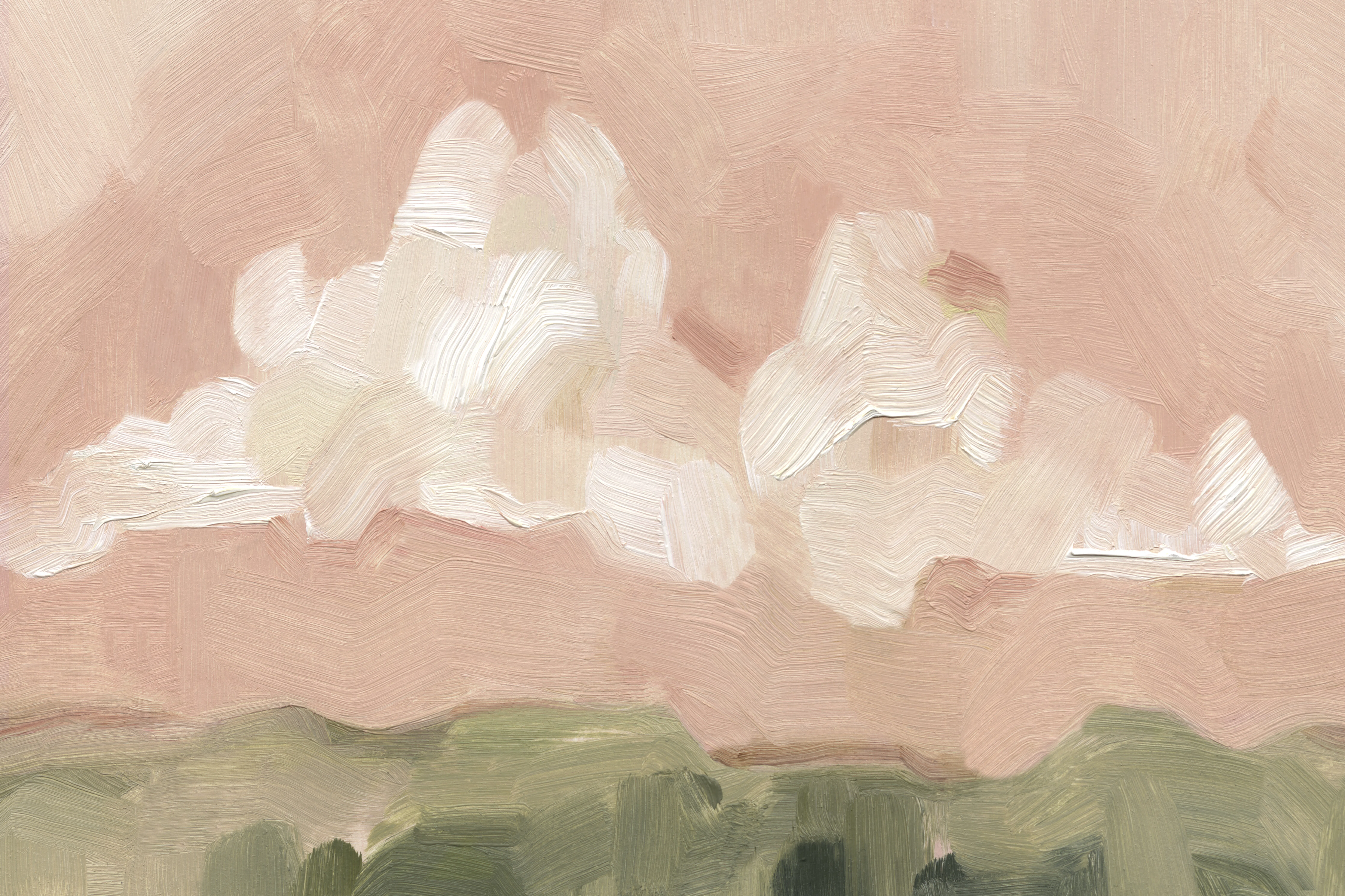 " Pink Haze Sunset I " by Emma Scarvey Painting Print